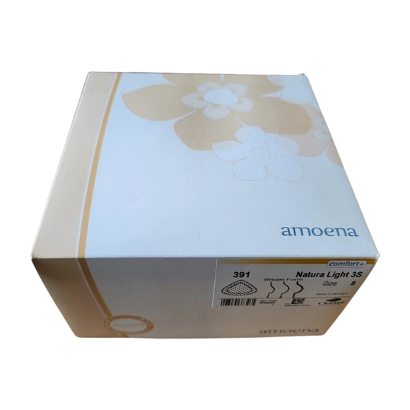 Amoena Comfort Plus Natura Light 3S Breast Form Prosthesis Size 8 New in Box - Picture 2 of 8